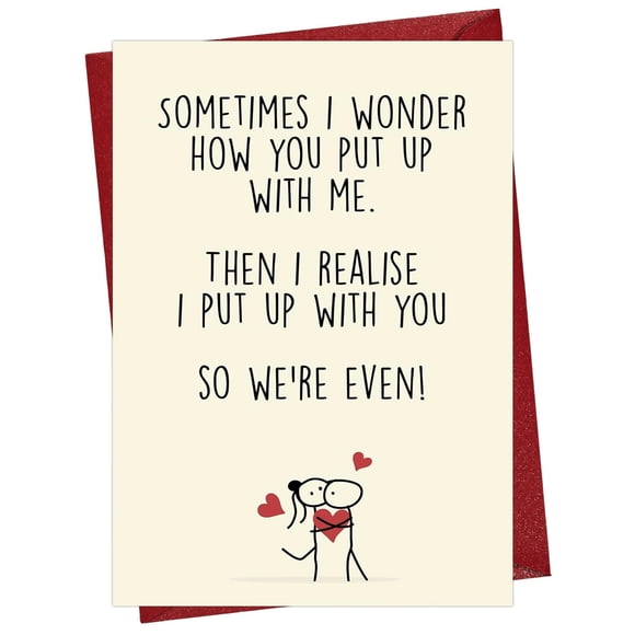 Tarjeta de aniversario Cheerin Funny Love Humorous de 13 x 21 cm con sobre