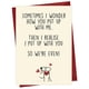 thumbnail image 1 of Tarjeta de aniversario Cheerin Funny Love Humorous de 13 x 21 cm con sobre, 1 of 6