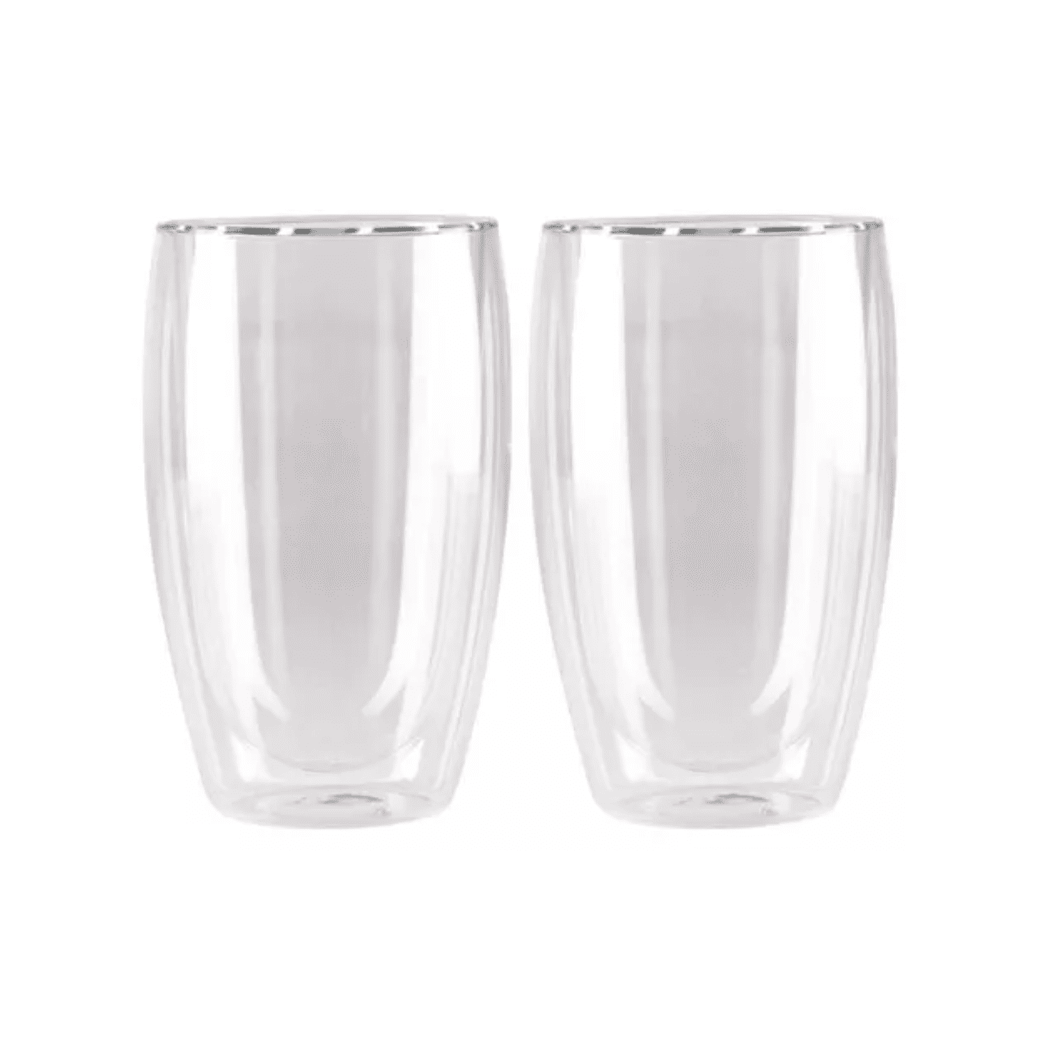 Importclick - Pack 2 Vasos Doble Pared Vidrio 473 Ml Transparente