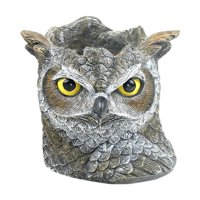 Magideal - Maceta Con Forma De Búho Y Orificio De Drenaje, 5.9 X 5.3 X 5 Pulgadas, Escultura De Resina, Adorno De Escritorio Para Decoración De Gabinetes, Estilo