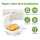 thumbnail image 3 of 200 Envases Desechable Contenedor De Alimentos Compostables Color Blanco, 3 of 10