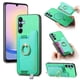thumbnail image 1 of Funda Magnética para Samsung Galaxy A25 con Billetera y Anillo, Protector Resistente Verde, 1 of 5