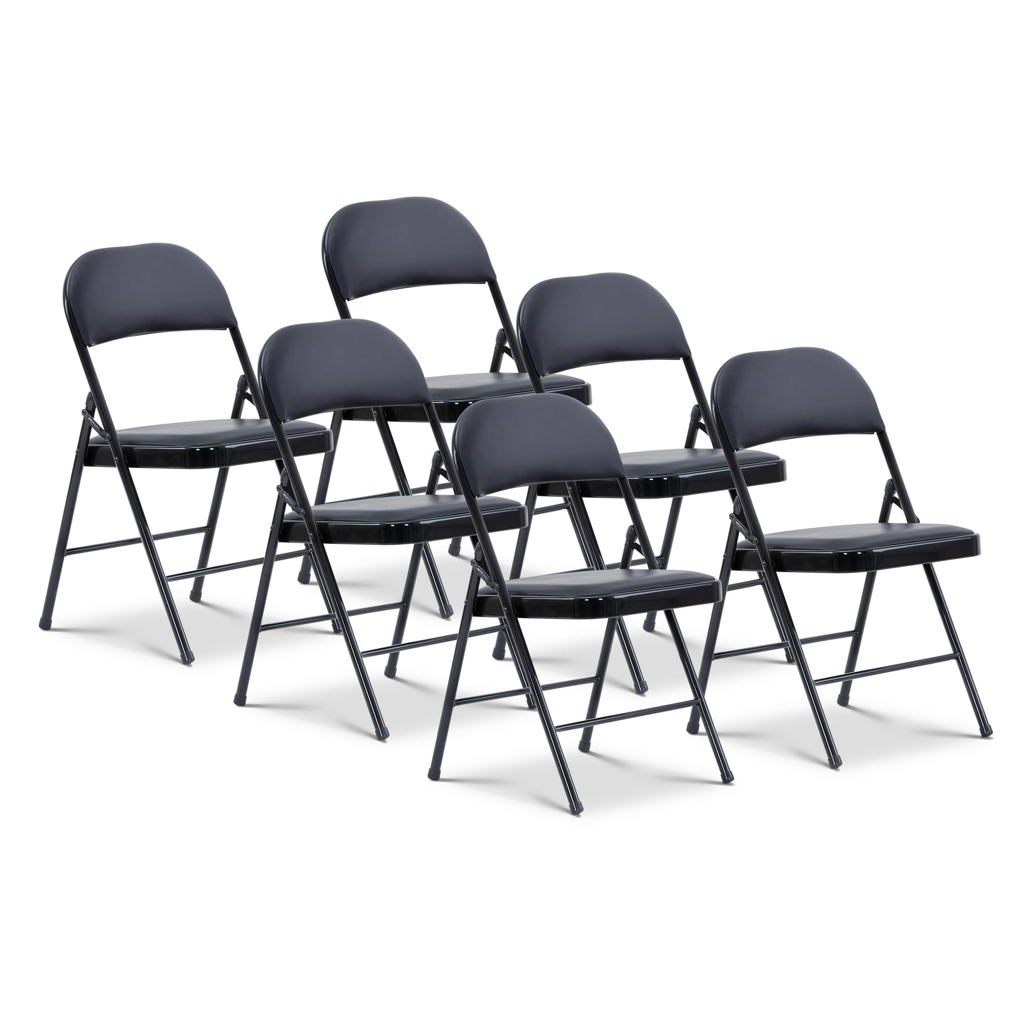 Oline - Cojín Acolchado De Vinilo Folding Sillas Online De 300 Libras De Capacidad, Paquete De 6