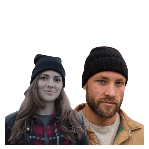 Ekol Tactica Militar - Gorro Beanie De Lana Adulto Con Doblez Negro Forro Polar