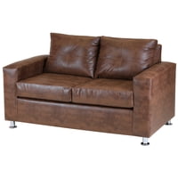 Muebles Altiro - Sofá Asiria 2 Cuerpos - Cuero Sintetico Pu Caramelo