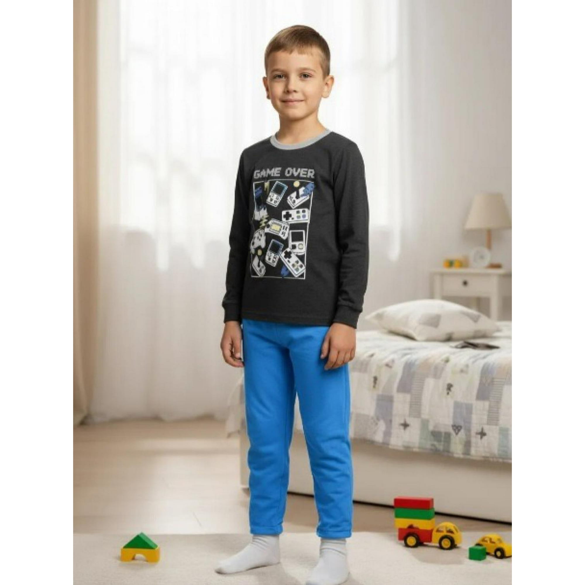 Tiare - Pijama Niño Game Over Gris 6