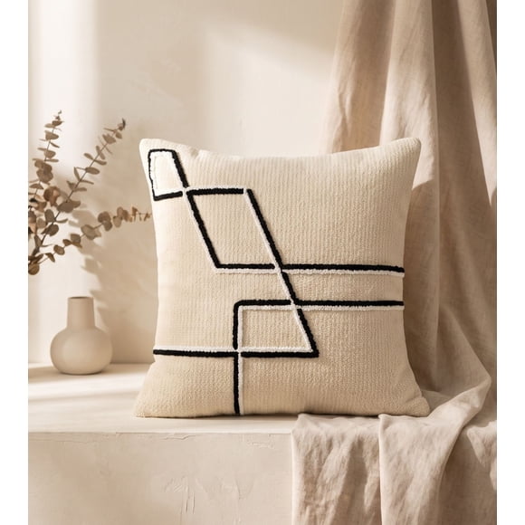 2 Fundas Cojin Tufting Geometrico Abstracto 45x45 cm Decorativo - Coleccion Bauhaus Modelo Berlin
