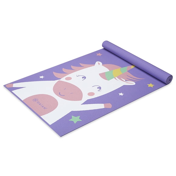 Esterilla de yoga Gaiam Kids 152 x 61 cm, 3 mm, no tóxica, Twinkle Toes