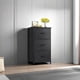 thumbnail image 5 of Tocador Dresser AODK para dormitorio, mesita de noche, tamaño pequeño, color negro, 5 of 9
