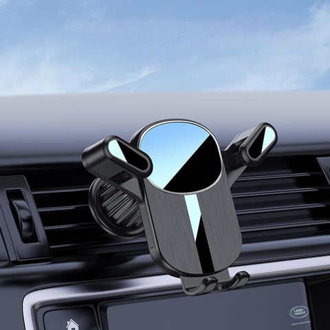 Genérico - Soporte Universal Para Teléfono Móvil Para Coche - Rejilla De Ventilación Manos Libres, Soporte Ajustable Para Teléfono Móvil Se Adapta A Teléfonos Inteligentes Como Iphone, Samsung -Negro