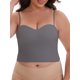 thumbnail image 1 of INSPIRE CHIC Camiseta de Tirantes Ajustables para Mujer con Almohadillas Inalámbricas, Ajuste Ceñido, Escote Corazón, Tanque Invisible Sólido XXL Gris, 1 of 5