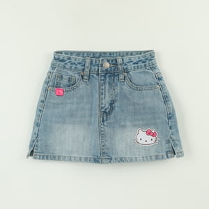 Falda Niña Azul Denim Hello Kitty