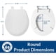 thumbnail image 3 of Asiento De Inodoro 500ec Madera Redondo Blanco, 3 of 3