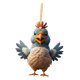 thumbnail image 1 of Adorno Colgante De Pollo De Dibujos Animados Decorativo Para Pared De Cumplea?os De Boda Azul Y Blanco, 1 of 5
