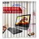 thumbnail image 1 of Cortina de ducha Alienware con ganchos (66 x 72 pulgadas), 1 of 3
