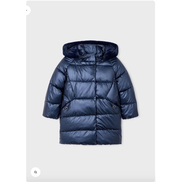 Parka tipo chaqueton largo azul marino 3 Años
