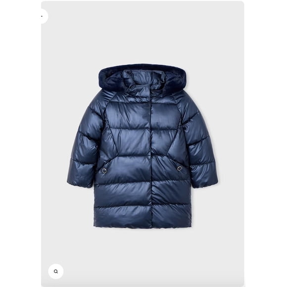Parka tipo chaqueton largo azul marino 3 Años