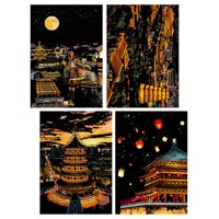 Bothyi - Juego De 4 Hojas De Papel Para Rascar De Color Negro Para El Aula, Regalo De Halloween