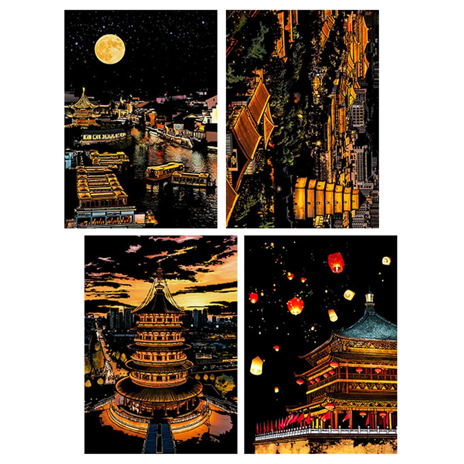 Bothyi - Juego De 4 Hojas De Papel Para Rascar De Color Negro Para El Aula, Regalo De Halloween