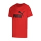 thumbnail image 3 of Camiseta con el logotipo número 1 de Puma para niños, roja, algodón/poliéster, 3T, 3 of 5