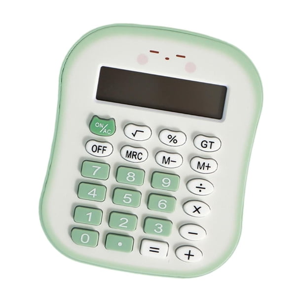 Calculadora Pequeña, Ligera, Compacta Y Bonita, Ideal Para Oficina, Hogar Y Escuela, Color Verde.