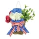 thumbnail image 1 of Corona Del Día De La Independencia Del 4 De Julio Para Puerta De Entrada, Guirnalda De Flores Para Ventana Sin Bandera, 1 of 3