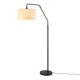 thumbnail image 1 of Lámpara de pie Globe Electric 165 cm negro mate con pantalla blanca, 1 of 7