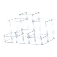 Magideal - Soporte De Exhibición De Acrílico Soporte De Exhibición Organizador De Exhibición Estante De Exhibición Vertical Para Figuras De Muñecas Coleccionable , L Transparente