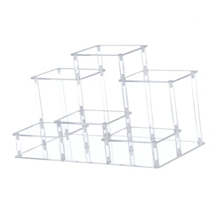 Magideal - Soporte De Exhibición De Acrílico Soporte De Exhibición Organizador De Exhibición Estante De Exhibición Vertical Para Figuras De Muñecas Coleccionable , L Transparente