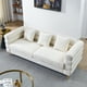 thumbnail image 2 of 81 Inch Oversized 3 Seater Sectional Sofa, Living Room Comfort Fabric Sectional Sofa - Deep Seating Sectional Sofa, Soft Sitting with 3 Pillows for Living Room,Bedroom,White teddy(Ivory)(W834S00036), 2 of 3