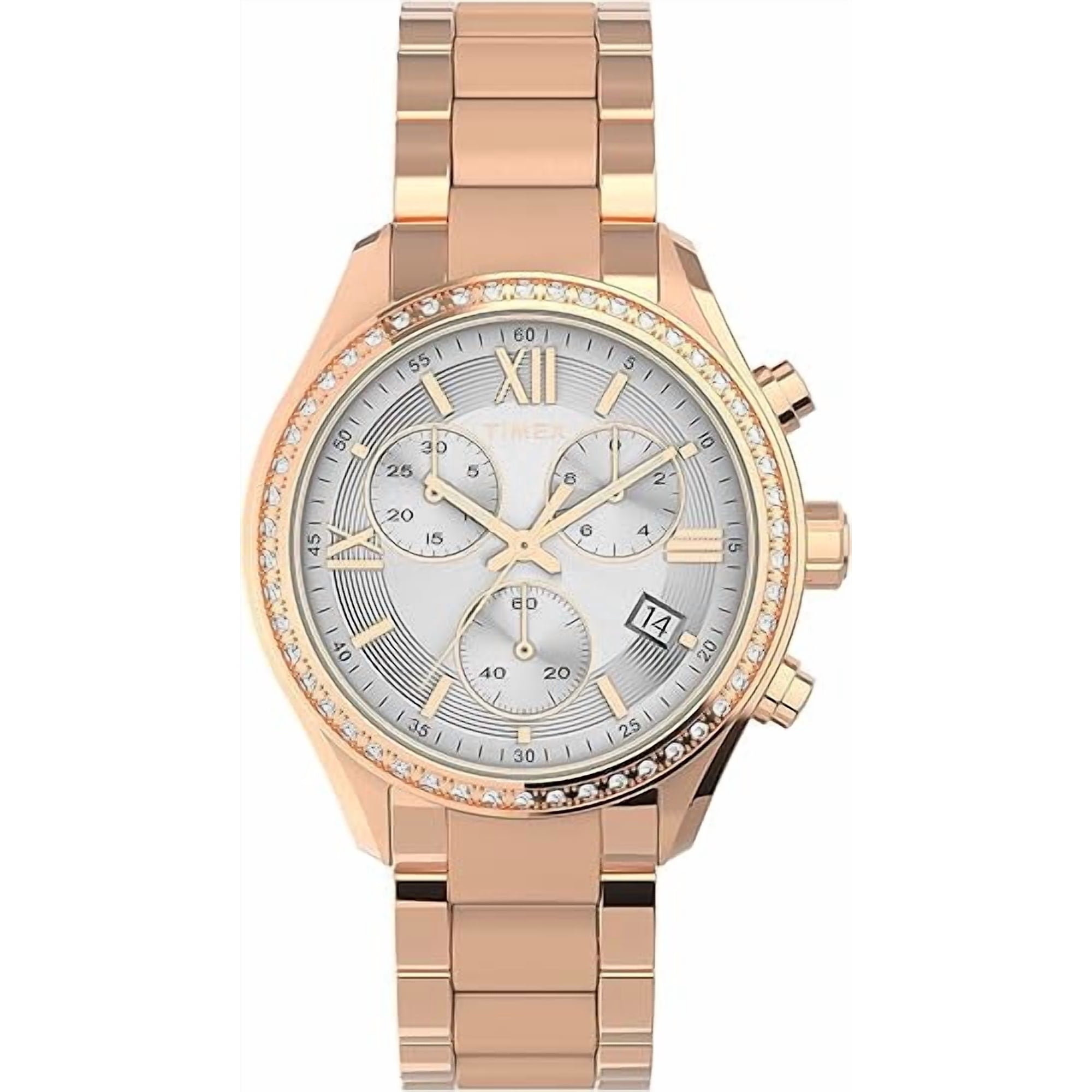 Reloj Cronógrafo Digital Timex Oro Rosado Mujer