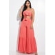 thumbnail image 1 of Conjunto de Dos Piezas con Camiseta sin Mangas con Tirantes Finos y Pantalones Anchos Escalonados con Lazo en la Parte Delantera, 1 of 5