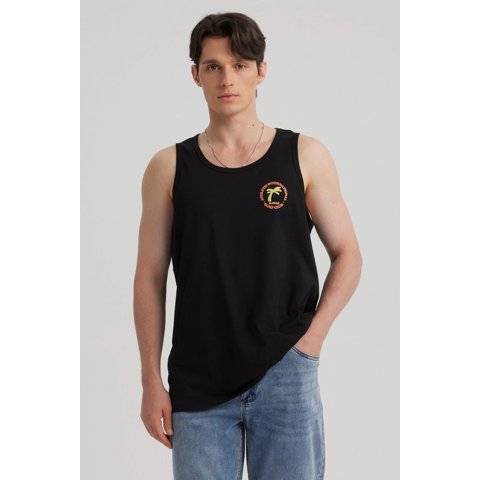 Fashionspark - Polera Hombre Estampado Negro - Lv