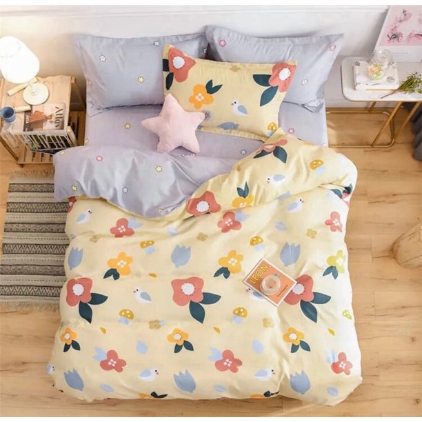 Cartoon Pattern Duvet Cover Bedding Set Pillowcase 3-Piece Bedding Set