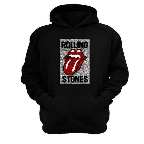 Polerón Canguro The Rolling Stones Negro Talla Xs Unisex