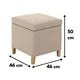 thumbnail image 3 of Pouf Baúl Rucato Beige Felpa 46x46x50 cm, 3 of 3