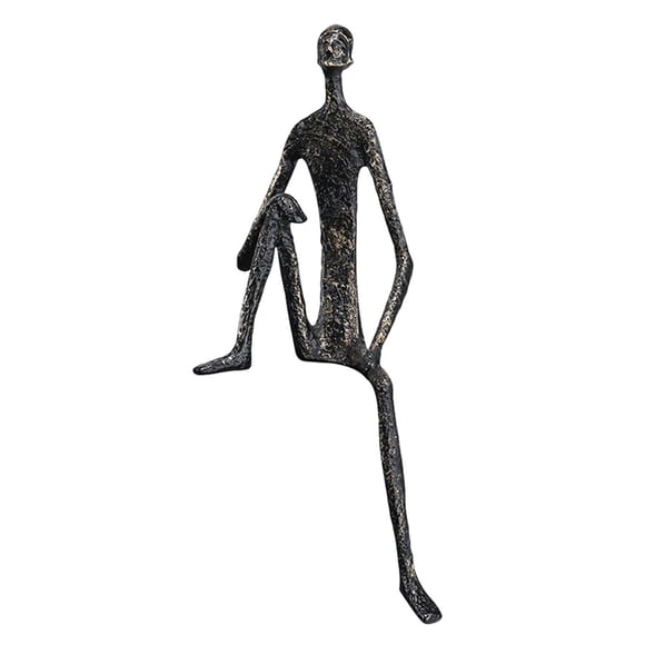 Estatuilla humana nórdica, estatua de Metal, escultura coleccionable de arte para estantería, decoración para el hogar y la sala de estar, regalo de C 9x9x28cm