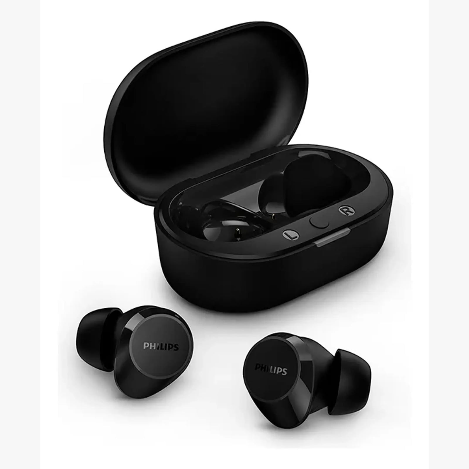 Audífono True Wireless Bluetooth Philips Tat1209bk Negro Luz Blanco