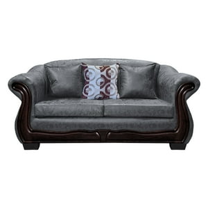 América Decora - Sofá Con Resorte Estructural 3 Personas Búfalo Envejecido Gris