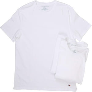 Camiseta Tommy Hilfiger Para Hombre, 3 Unidades, Algodón, Cuello Redondo, Color Blanco