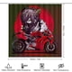 thumbnail image 2 of Moto bicicleta-theme 4-Piece Shower Curtain Set with Rugs, Waterproof Bathroom Decor Set Includes Bath Mat, U-Shaped Rug, Toilet Lid Cover and Curtain with Hooks, 2 of 6