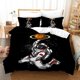 thumbnail image 1 of Astronaut Shooting Basketball Black Quilt Duvet Cover Set Kids3-Piece Bedding Set, 1 of 5