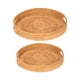 thumbnail image 5 of Bandeja De Mimbre Hecha A Mano Para Servir, Cesta Tejida, Bandeja Decorativa Para Alimentos Para El Hogar, 2 Uds., 5 of 5