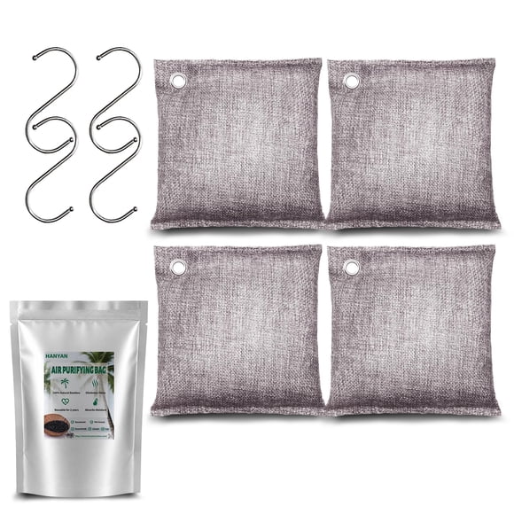 Desodorante de Área HANYAN 4×200 g Bolsas de Carbón Activado