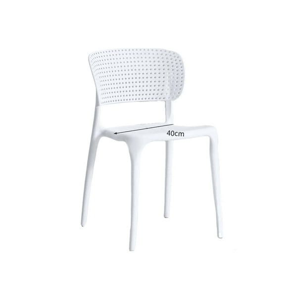 Silla Plástica Blanca Comedor Terraza Apilable PVC