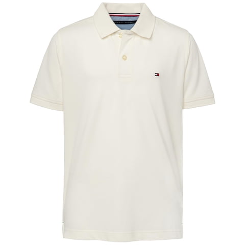Polo Tommy Hilfiger De Manga Corta Para Niños, Color Blanco Hiedra, 2 Años