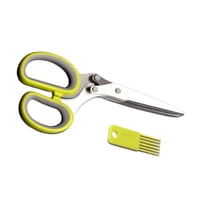 Magideal - Tijeras De Cebollín De 5 Capas Tijeras As De Hierbas Multipropósito De Cebollín Chopper Gadget Para Cocina Cocinar , Con Cepillo