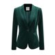 thumbnail image 2 of INSPIRE CHIC Blazer de Terciopelo para Mujer Color Sólido Cuello de Chal Una Botón Traje de Trabajo L Verde Bosque, 2 of 6