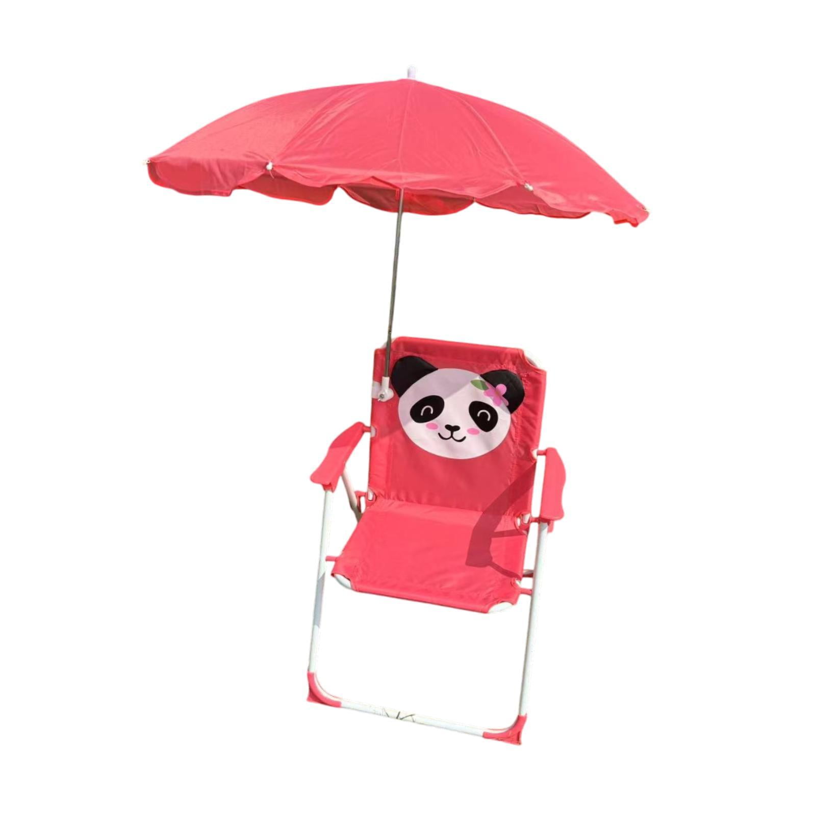 Ioensy - Sillas De Playa Para Niños Con Sombrilla, Silla De Camping Para Parque, Tienda De Campaña Para Pesca, Patio Trasero, Color Rojo
