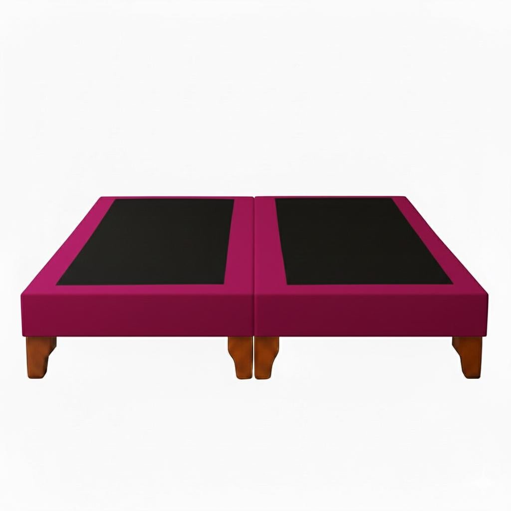 Vitelio - Bases De Camas 2 Plazas Dividida Fuscia